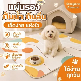 BHQ พรมสัตว์เลี้ยง พรมป้องกันปัสสาวะสุนัข าดง่ายพรมปูพื้นสัตว์เลี้ยงสุนัขแมวเสื่อ แผ่นรองPVCกันลื่น ล้างฟรี