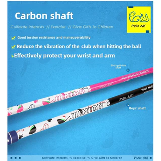 PGM GOLF Golf 7 Iron JRTiG007 | เพลาคาร์บอนสีดําสีแดงเพลาเหล็กจูเนียร์