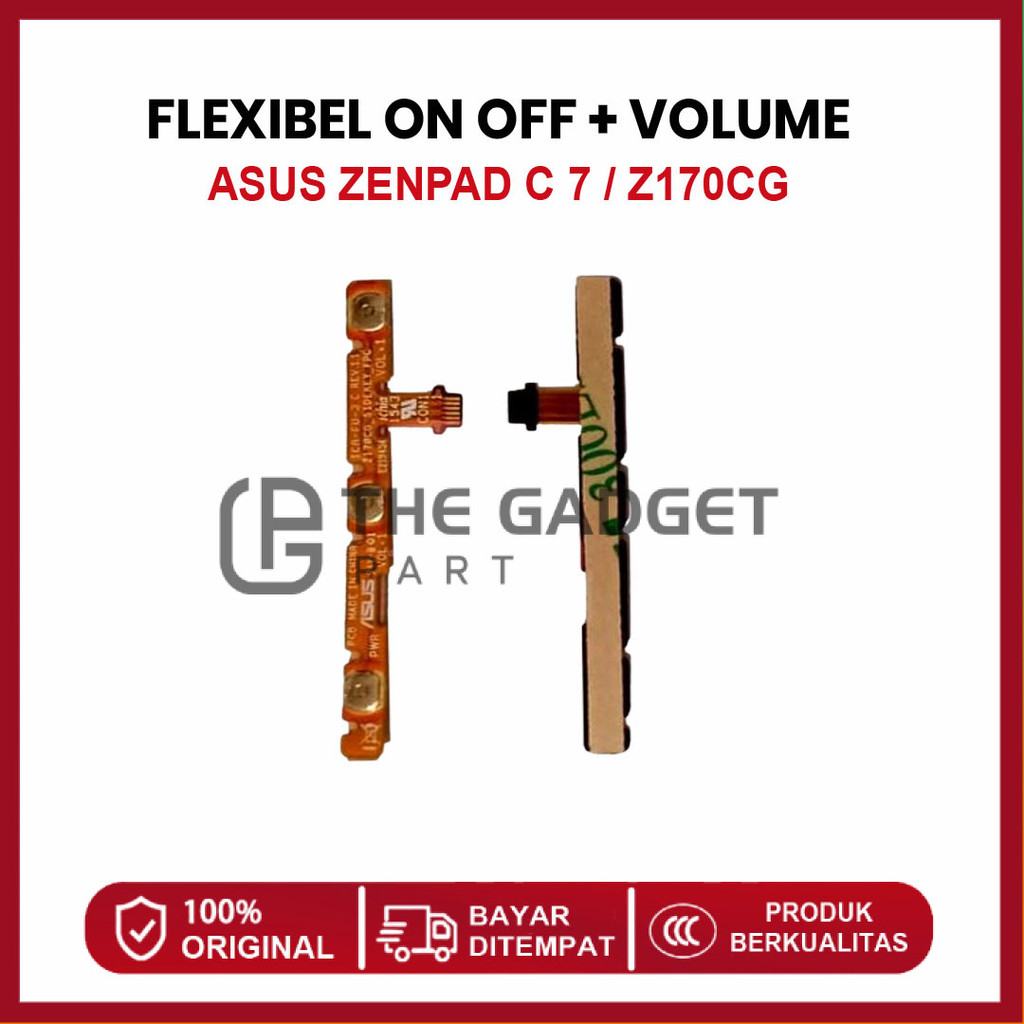 FLEXIBLE ON OFF + VOLUME ASUS ZENPAD C 7 / Z170CG ต้นฉบับ