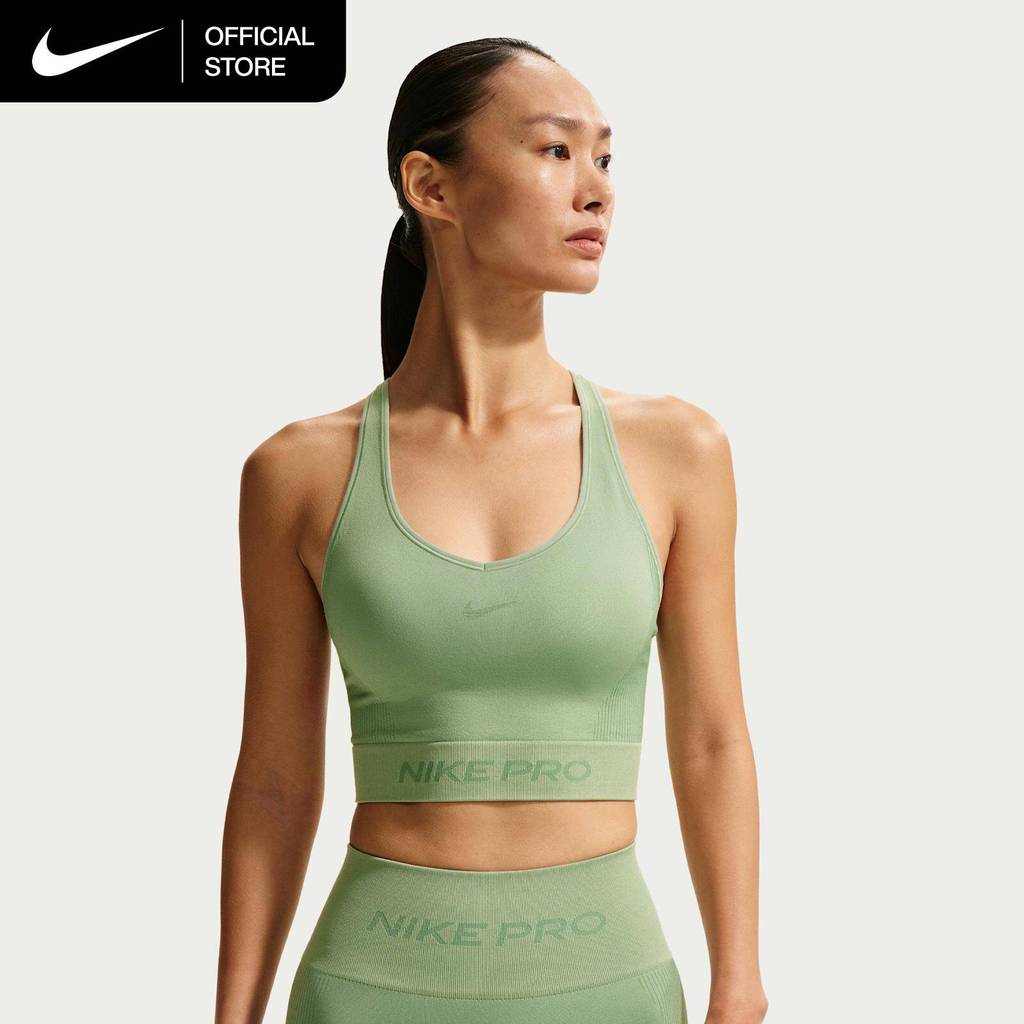 Nike Dri-FIT Women's Pro Seamless Cropped Tank - Steam [IB9415-006]