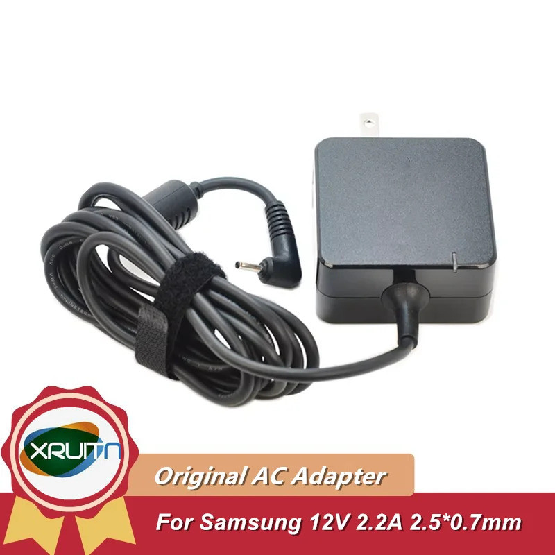 SAMSUNG Original 12V 2.2A 26W 2.5x0.7 มม.อะแดปเตอร์ACแล็ปท็อปสําหรับSamsung Chromebook 3 XE500C13 XE