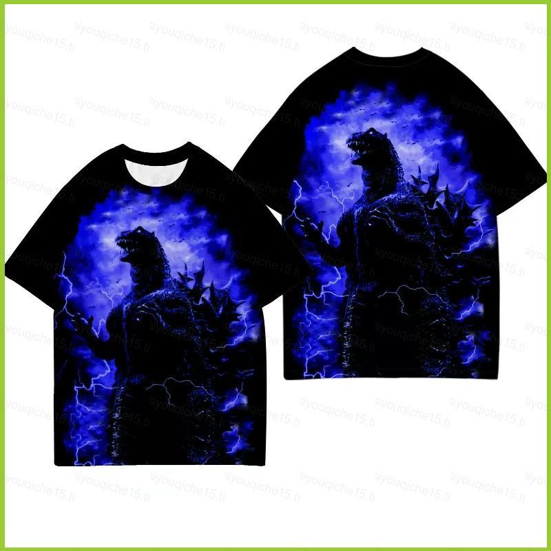 SY5 Godzilla vs Kong 2 ใหม่ Empire คอสเพลย์ผ้า 3D ฤดูร้อนเสื้อยืดสําหรับเด็กอะนิเมะแขนสั้น SY5