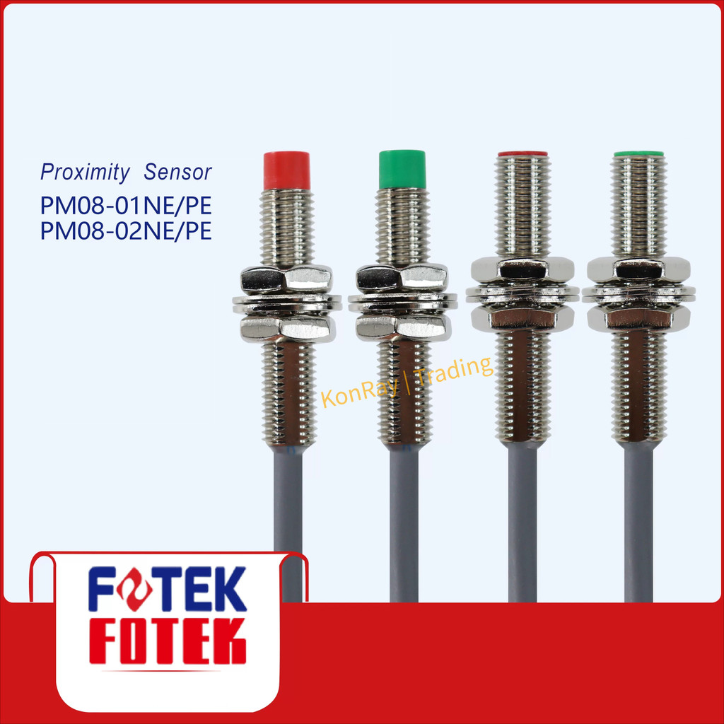 FOTEK PM08-02NE-01NE PM08-01PE-02PE-02NB-E-01NBE PM08-01PBE PM08-02PB-E โลหะ Proximity Switch Sensor