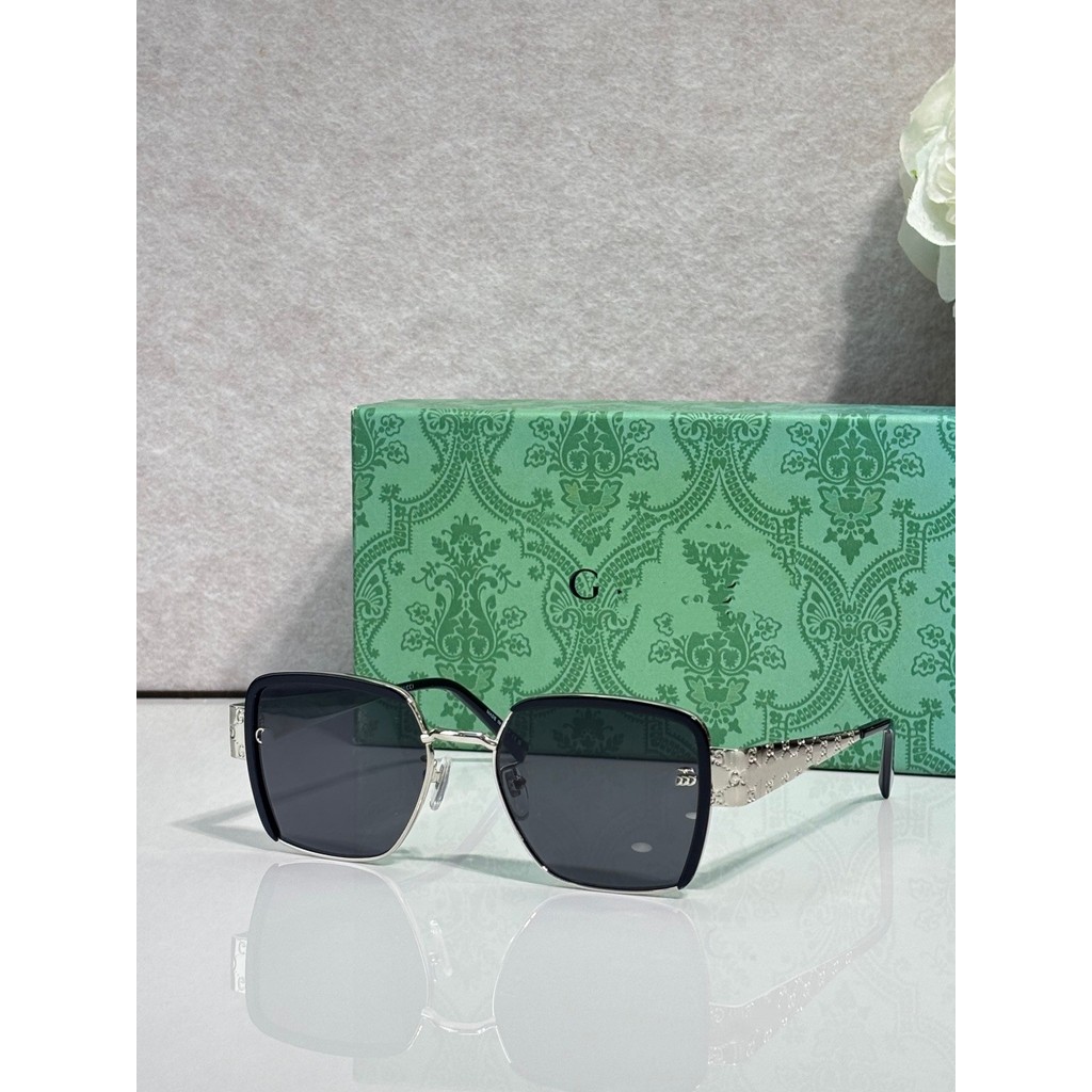 EKLV GU * แว่นกันแดดโพลาไรซ์ Simple Retro All-Match Acetate Square กรอบขนาดใหญ่สุภาพสตรีแว่นตากันแดด