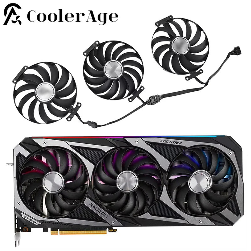 *95 มม.CF1010U12S การ์ด Cooler พัดลมสําหรับ ASUS ROG STRIX RTX 3070 3080 3090 3060Ti 3080Ti 3090Ti G