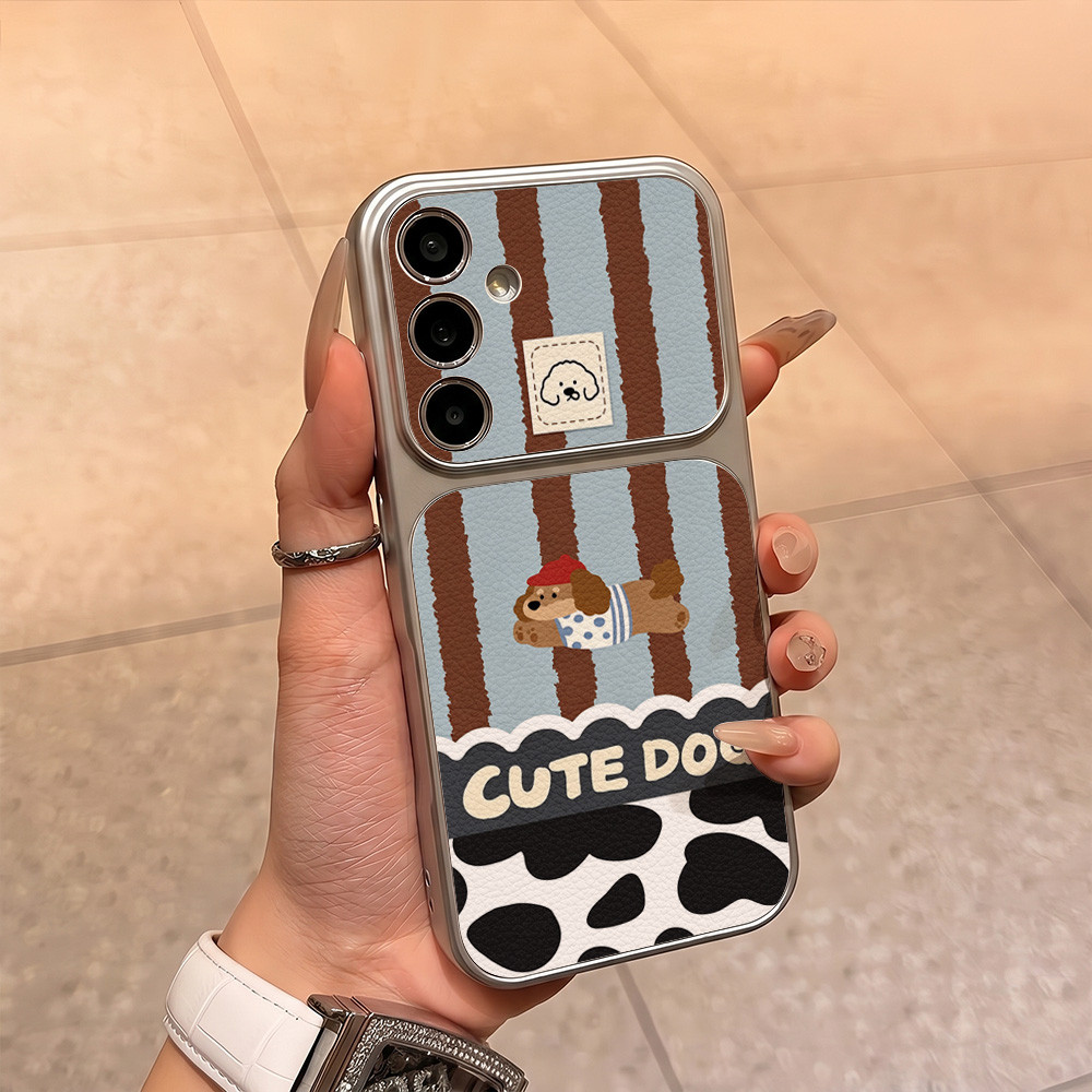 COD เคส For Samsung S25 S26 S24 S23Ultra A57 A27 A17 A07 A36 A06 A16 A37 A26 A55 A54 A53 A25 A24 A05 เคส วัสดุหนังแกะผสม