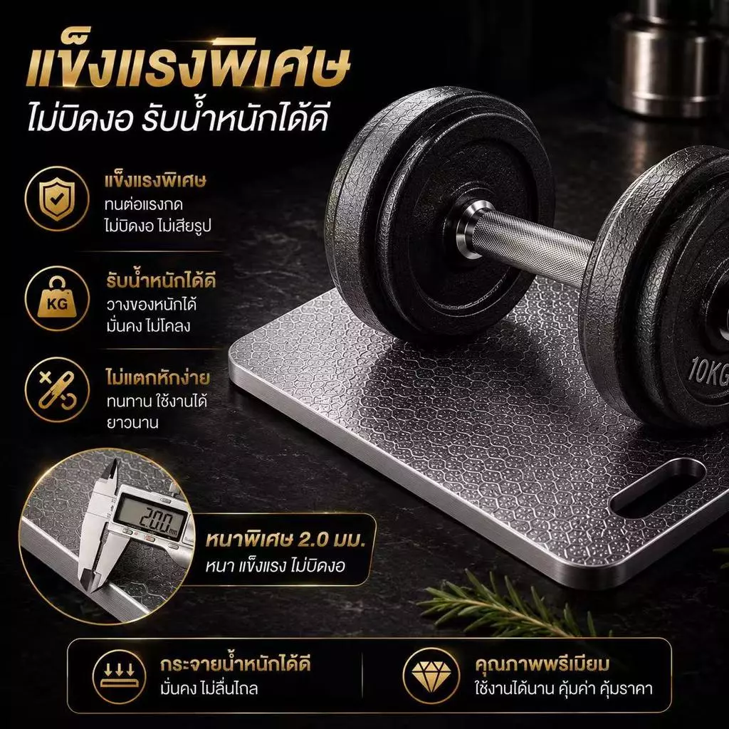 เขียงสแตนเลส 316L ลายรังผึ้ง กันลื่น ไม่ขึ้นรา ใช้หั่นผัก ผลไม้ และเนื้อสัตว์ อเนกประสงค์ thumbnail 9