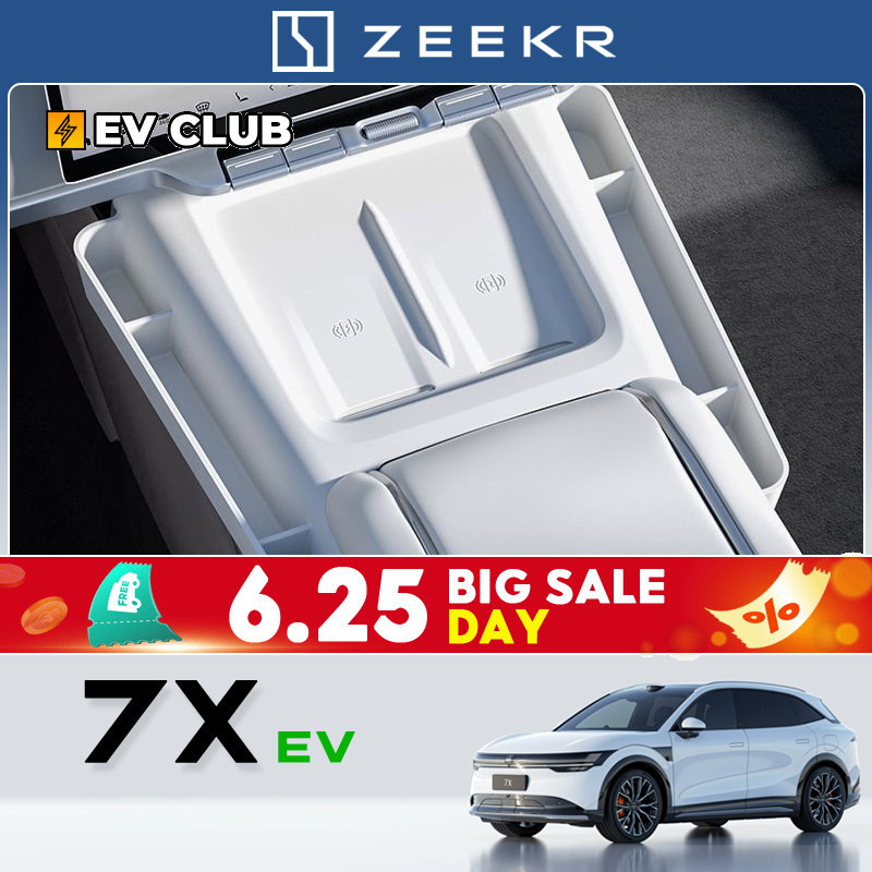 2025 geely zeekr 7x SUV ev รถพิเศษเฉพาะชาร์จไร้สายแผ่นซิลิโคนควบคุมกลางแผ่นป้องกันอุปกรณ์เสริมในรถยนต์การปรับเปลี่ยนภายในอุปกรณ์เสริมเฉพาะ