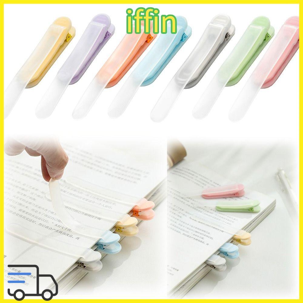 ถ้าครีบ คลิปที่คั่นอัตโนมัติ,โปร่งใสนุ่มสัมผัสหน้าติดตามที่คั่น,คลิปยืดหยุ่นแบบพกพานํามาใช้ใหม่อ่านเครื่องหมายห้องสมุดอ่าน