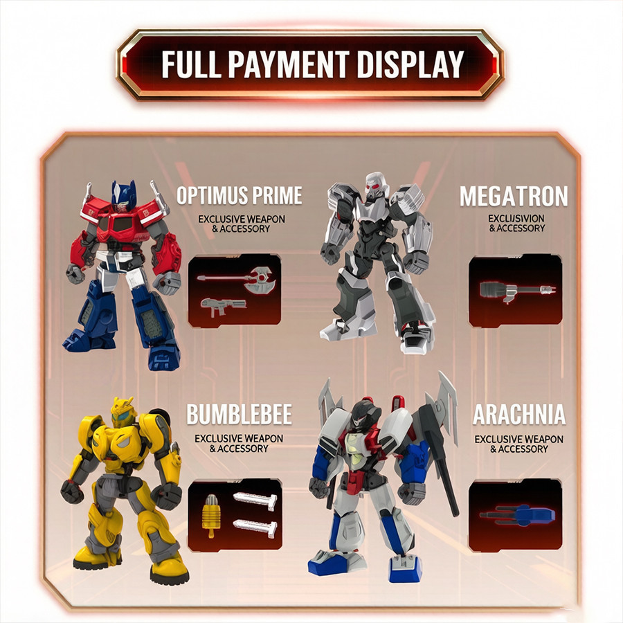 Transformers Action Figure - โมเดลฟิกเกอร์ Articulated พร้อมอาวุธ (Optimus Prime/Bumblebe