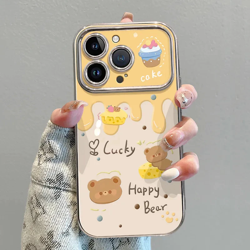 เคสโทรศัพท์ Happy Bear สำหรับ iPhone 15 14plus 13 12pro 7 8 11promax XR xsmax thumbnail 4