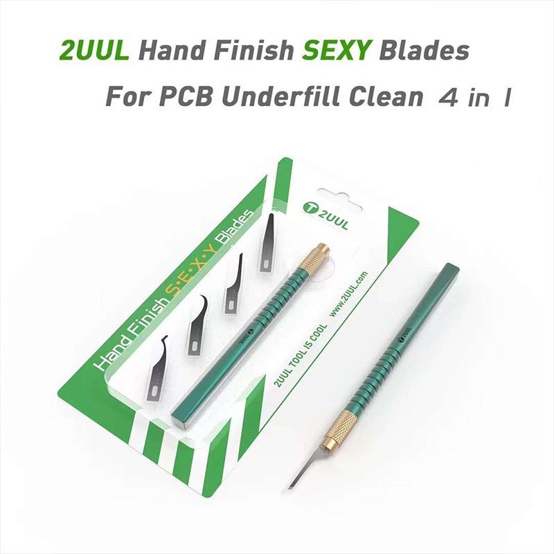 2UUL 4 In 1 Hand Finish Sexy Blades CPU IC Chip Glue Remover Knife Motherboard Pcb Underfill Clean S