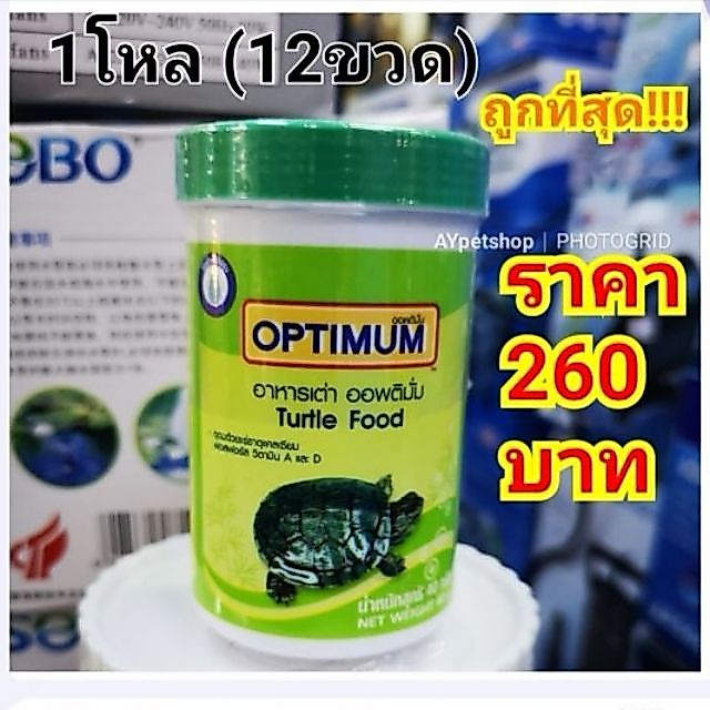 อาหารเต่า OPTIMUM 1โหล(12ขวด) ***ถูกที่สุด!!!***