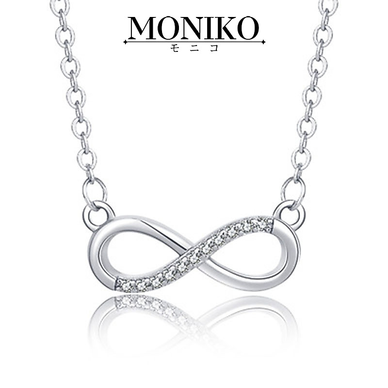 MONIKO การออกแบบดั้งเดิม เครื่องประดับของผู้หญิง สร้อยคอเลขโรมันประดับเพชร