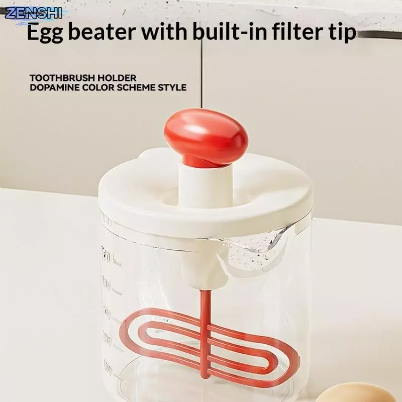 Zen-t Home Egg Cup Manual Press Egg Churn Cream Whipper thumbnail 5