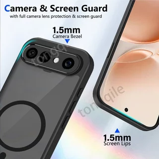 สําหรับ Vivo X300 FE X300FE 5G 2026 เคสโทรศัพท์ฝาหลัง Matte อะคริลิคโปร่งใสกันกระแทกกันชน Anti Drop สนับสนุนแม่เหล็ก