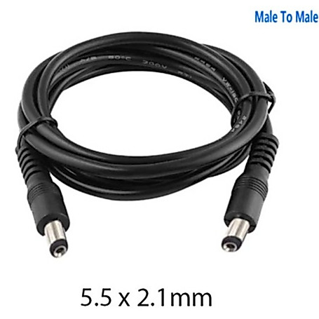 สาย DC Power Jack Male To Male หัวขนาด (M/M) 5.5mm X 2.1mm (มีความยาวให้เลือก)