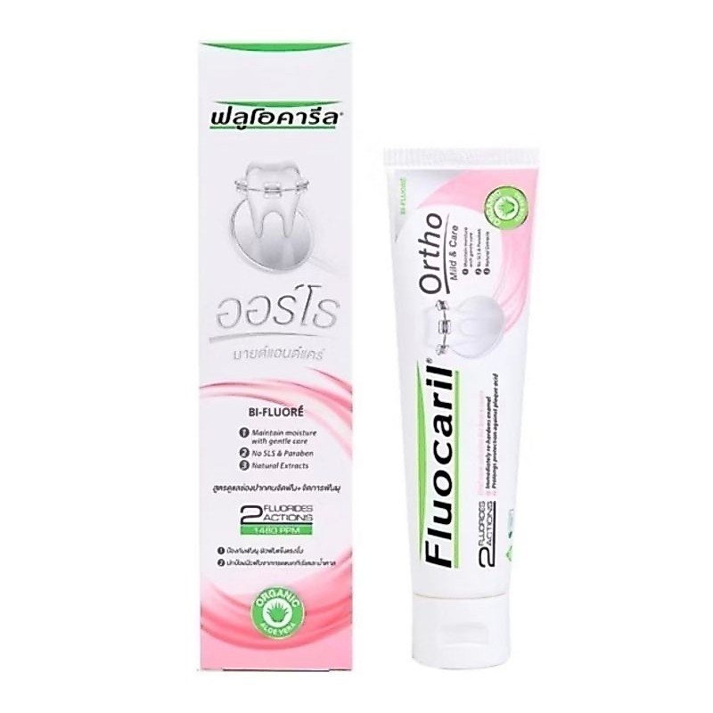 Fluocaril Orthodontics Toothbrush Hybrid [Random 1 Color] ฟลูโอคารีล แปรงสีฟันสำหรับคนจัดฟัน.