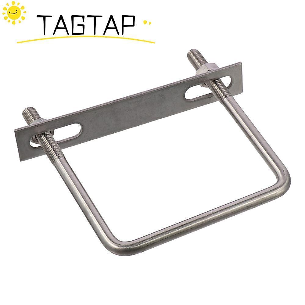 Tatagtap Square U-Bolts, Stainless Steel Silver U Clamp Bolt, M10 M10*110*135mm U Clamp Bolt with Nuts and Plates