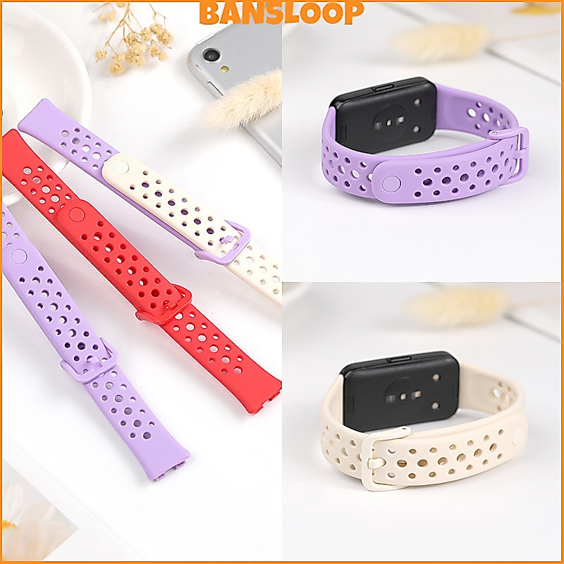 สายรัดซิลิโคนอ่อน for Huawei Band 10 / 9 / 8 สายรัดข้อมือเปลี่ยนยางกีฬา for Smartwatch Huawei Band 10 / 9 / 8 NFC