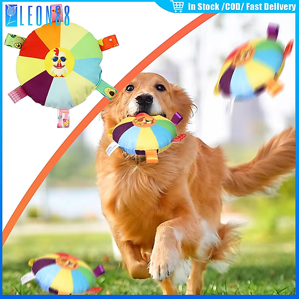 ของมาใหม่！16ซม.ของเล่นตุ๊กตาสุนัขกัด ขัดฟันหมา มีเสียง สําหรับสุนัข dog toys จานร่อนคอร์กี้