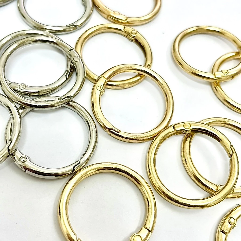 ห่วง พวงกุญแจ เกรดB เงิน ทอง คละสี ขนาด 30mm 32mm ห่วงสปริงล็อค 100pcs ของตกแต่ง อุปกรณ์งานฝีมือ
