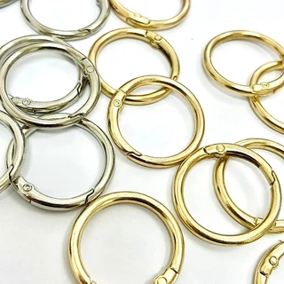 ห่วง พวงกุญแจ เกรดB เงิน ทอง คละสี ขนาด 30mm 32mm ห่วงสปริงล็อค 100pcs ของตกแต่ง อุปกรณ์งานฝีมือ