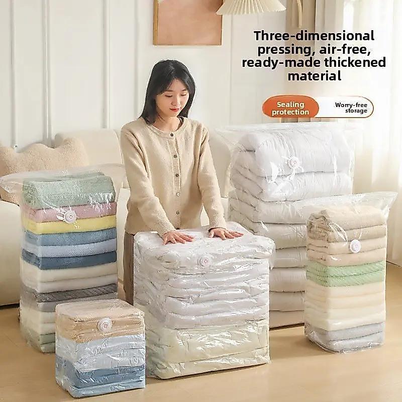 ถุงเก็บของสูญญากาศ หนา สามมิติ ไม่ดูด เหมาะสำหรับเก็บเสื้อผ้า ผ้านวม แจ็คเก็ตดาวน์ และของอื่นๆ