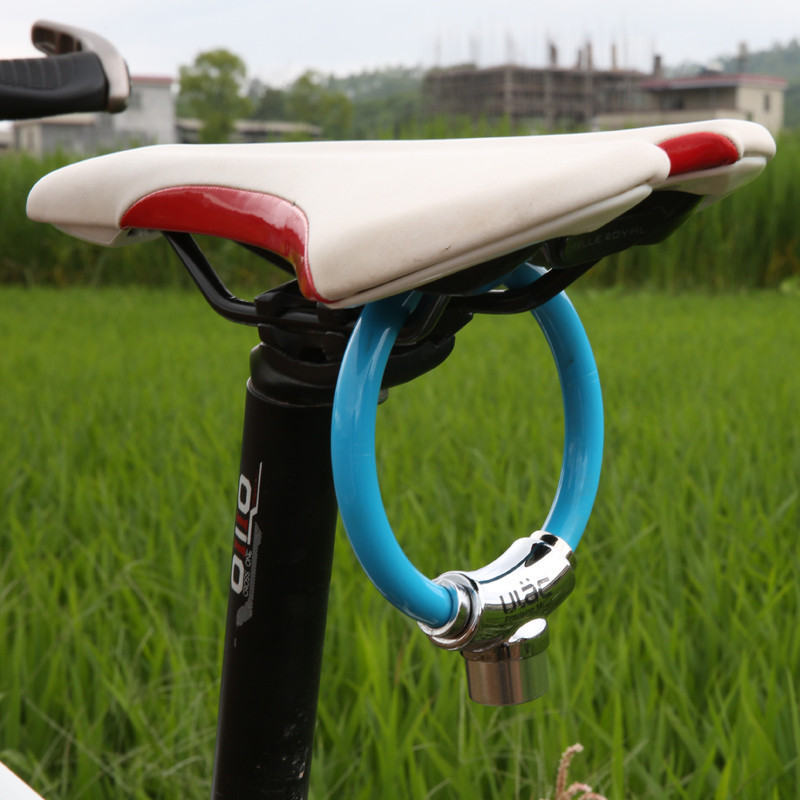 ULAC ULAC ล็อครถ A-1C ล็อคสายเหล็กปุ่มกด Type Lock ล็อคจักรยานน้ําหนักเบา Dead Speed Lock
