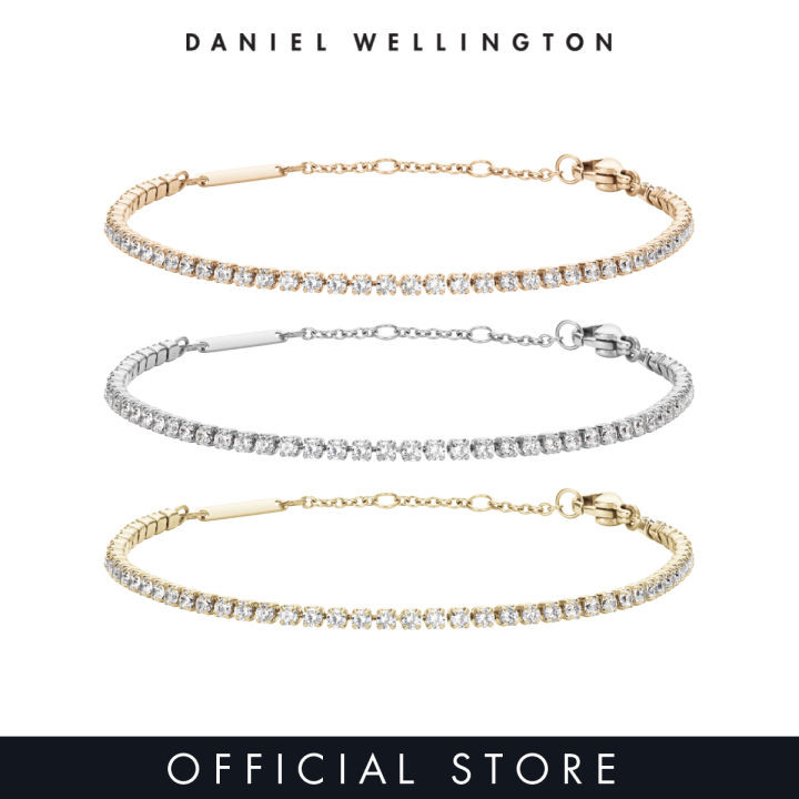 (พรีออเดอร์) Daniel Wellington Classic Tennis Bracelet Rose gold / Siver / Gold - Unisex Chain Bracelet with crystals