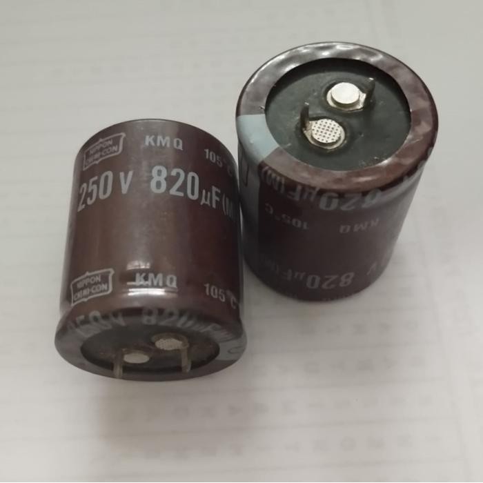 SPaRePaRt Elco Capacitor 820uf 250v Nippon Chemicon KMQ - ของแท้จากญี่ปุ่น