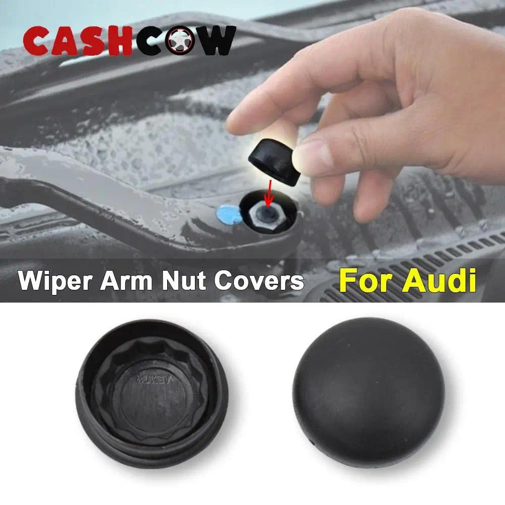 CASHCOW 2 ชิ้นด้านหน้ากระจก Wiper Arm Nut Cap สําหรับ Audi A1 A2 A3 A4 A5 A6 A7 A8 Q3 Q5 Q7 R8 RS3 R