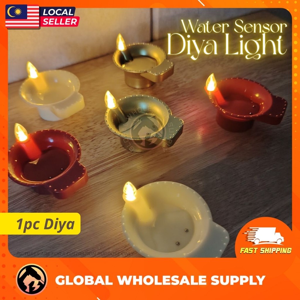 DEEPAVALI DIYA แสง Diwali แสงเทียน Lilin LED แบตเตอรี่ Deepavali ตกแต่ง Lampu Raya ตกแต่งบ้าน