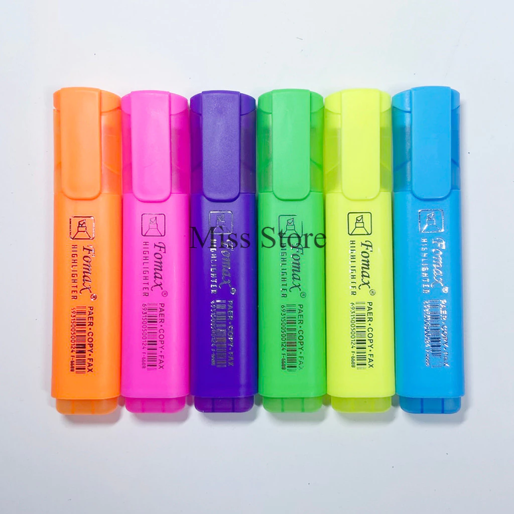 ปากกาเน้นข้อความ ปากกาไฮไลท์ สีสวยคมชัด สีพาสเทล แห้งเร็ว ไฮไลท์ มีให้เลือก 6สี อุปกรณ์เครื่องเขียน สินค้าพร้อมส่งที่ไทย