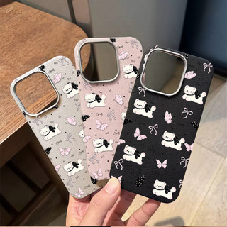 จัดส่งในพื้นที่ เคสผิวหนังพื้นผิว แฟชั่น หนัง เรียบง่าย For IPhone16 14 13 11 6 7 8 plus Pro Promax X XR XSMAX  PWTPU164