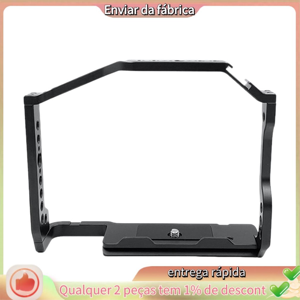 กรงกล้อง กล้องกรงวิดีโออลูมิเนียมกล้องกล้องวิดีโอ Arca Quick Release Slot Video Stabilizer Mount สํา