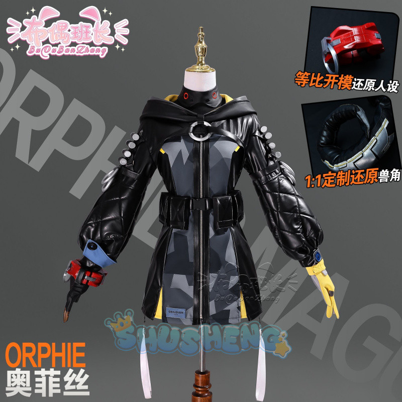 ชุดคอสเพลย์ Zenless Zone Zero Orphie พร้อมวิกผมและหมวก สำหรับผู้หญิง เหมาะสำหรับงานปาร์ตี้หรือฮาโลวี