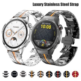 22 มม.Stianless สายเหล็กสําหรับนาฬิกา Huawei GT6/5 Pro GT4 GT3 GT2 46 มม.42 มม.สร้อยข้อมือสําหรับ Amazfit GTR4/GTS4/Bip 6 สร้อยข้อมือ