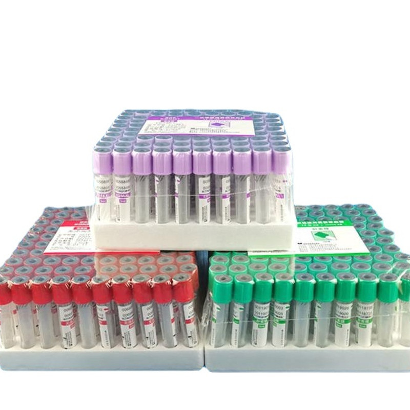 100/pcack แบบใช้แล้วทิ้งปราศจากเชื้อสูญญากาศ Blood Collection Tube EDTA Heparin Plain Tube Gel Serum