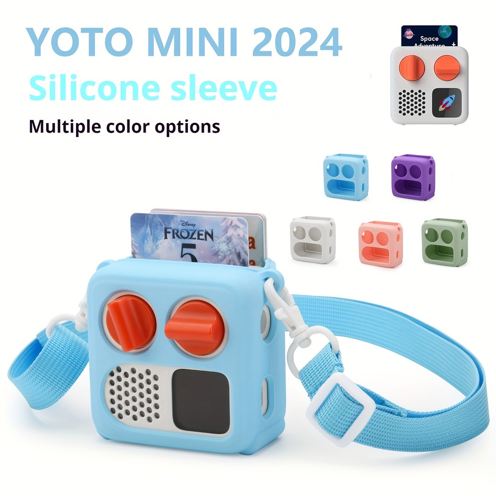 สําหรับ Yoto Mini 2024 Case - ฝาครอบป้องกันแบบนุ่มพร้อมที่ใส่การ์ดและการเข้าถึงพอร์ตชาร์จเข้ากันได้กับเครื่องเล่นไร้หน้าจออัจฉริยะ Yoto Mini