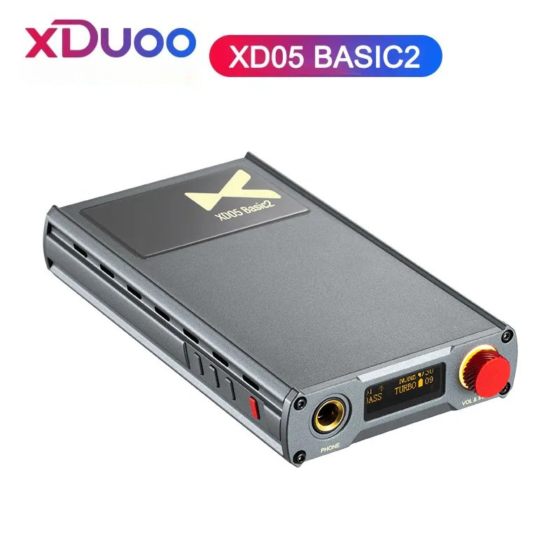 XDUOO XD05 BASIC2 ถอดรหัสหูฟัง 32bit/384kHz DSD256 MOA เครื่องขยายเสียง 0.91 นิ้วหน้าจอ OLED