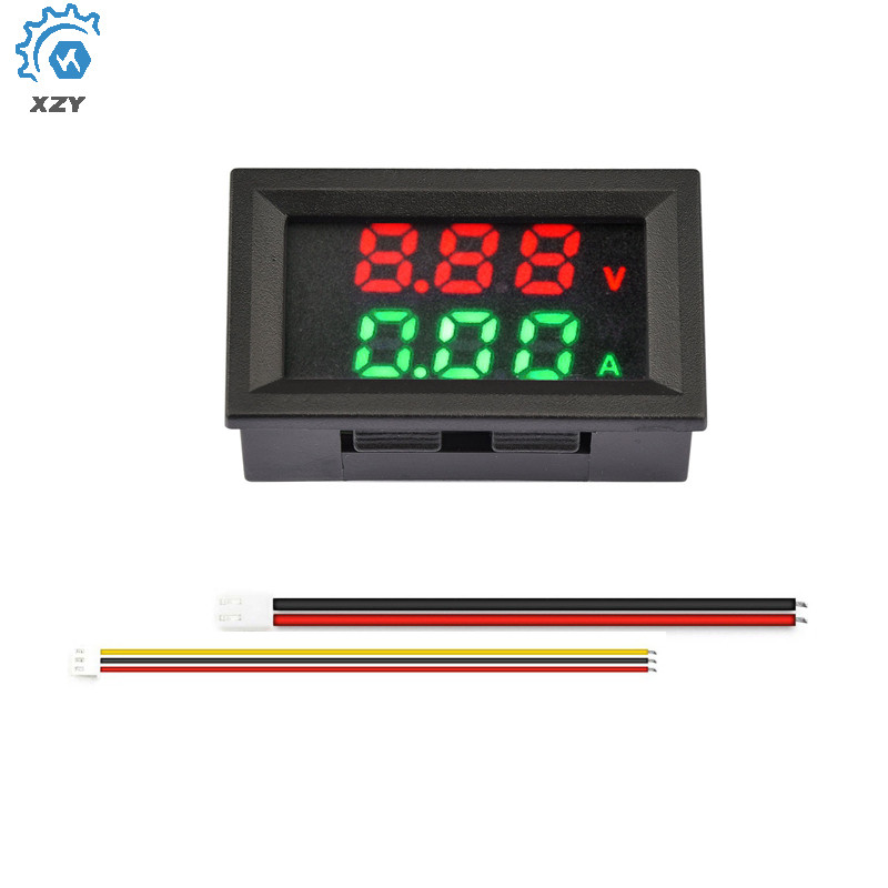 M430 DC4-30V เครื่องวัดแรงดันไฟฟ้า 10A สีแดงสีเขียว 0-100V