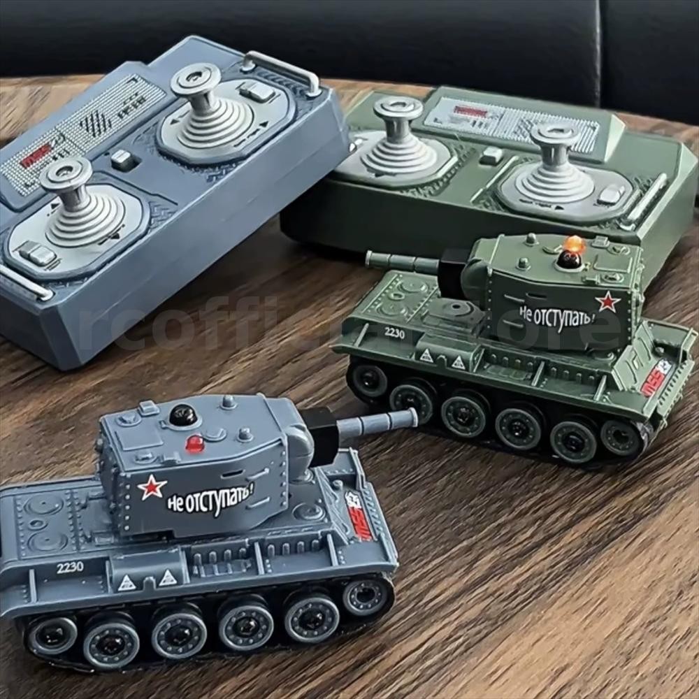 WANNENG BRRRRT 1/64 2.4G Mini RC ถังเดสก์ท็อปจําลอง Battle Tracked Proportional รีโมทคอนโทรล Shooting0 การต่อสู้อินฟราเรด 360° ป้อมปืน ไมโครทอย ราคา ถูกที่สุด ดีลบีเคเค แกลเลอรีภาพที่ 6