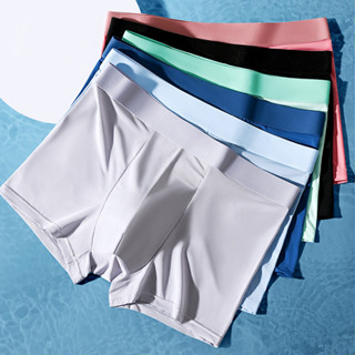 NY080 บ็อกเซอร์ชาย พร้อมส่ง❗❗ ขาสั้น ผ้าเรยอน ผ้านิ่มลื่น บา…