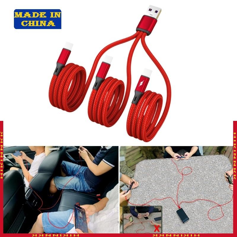 HIK USB to 3x Type-C Connector สายไฟสายไฟชาร์จเร็วสายชาร์จ