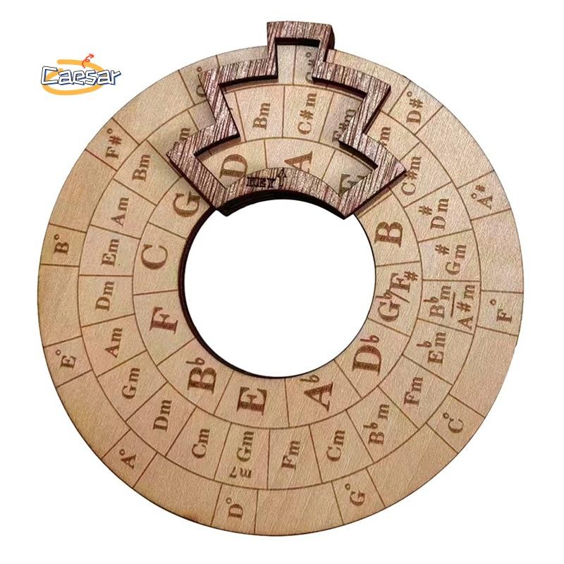 caesarA8wooden Melody Tool เครื่องดนตรีไม้ Melody Maker วงกลมล้อที่ห้า, ล้อไม้วงกลมและดนตรีติดตั้งง่