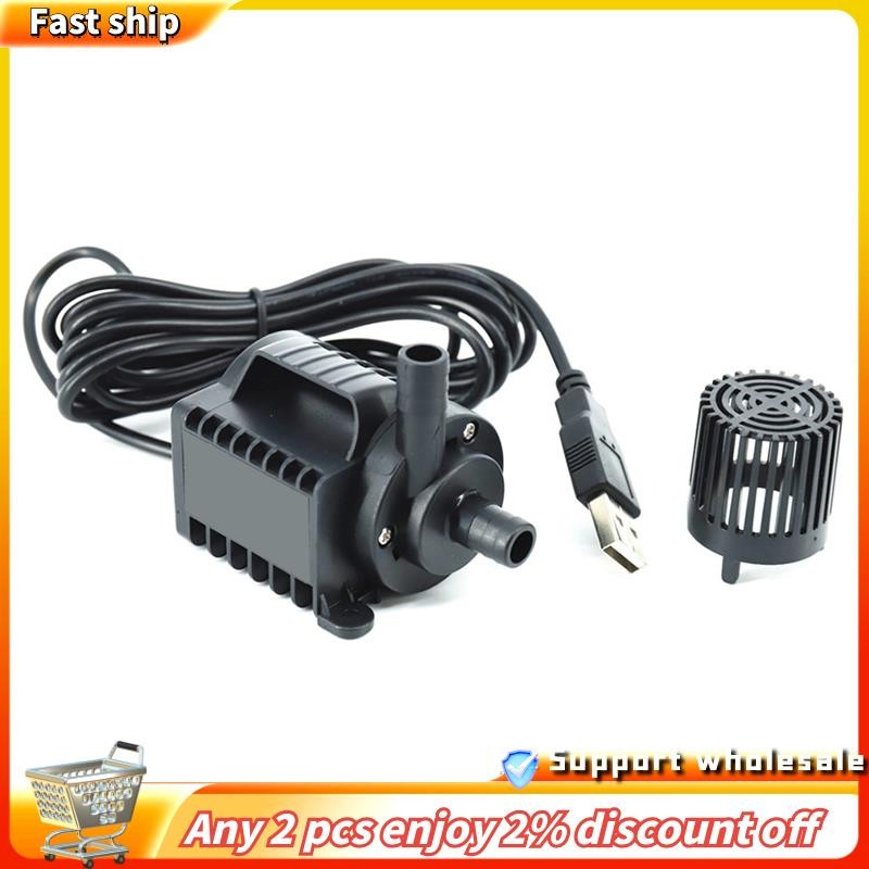 ในสต็อก-5V Submersible ปั๊มน้ํา 0-600L/H ขนาดเล็ก Fountain ปั๊ม 8 ระดับปรับ 0-7.2ft ยก USB ชาร์จสําห