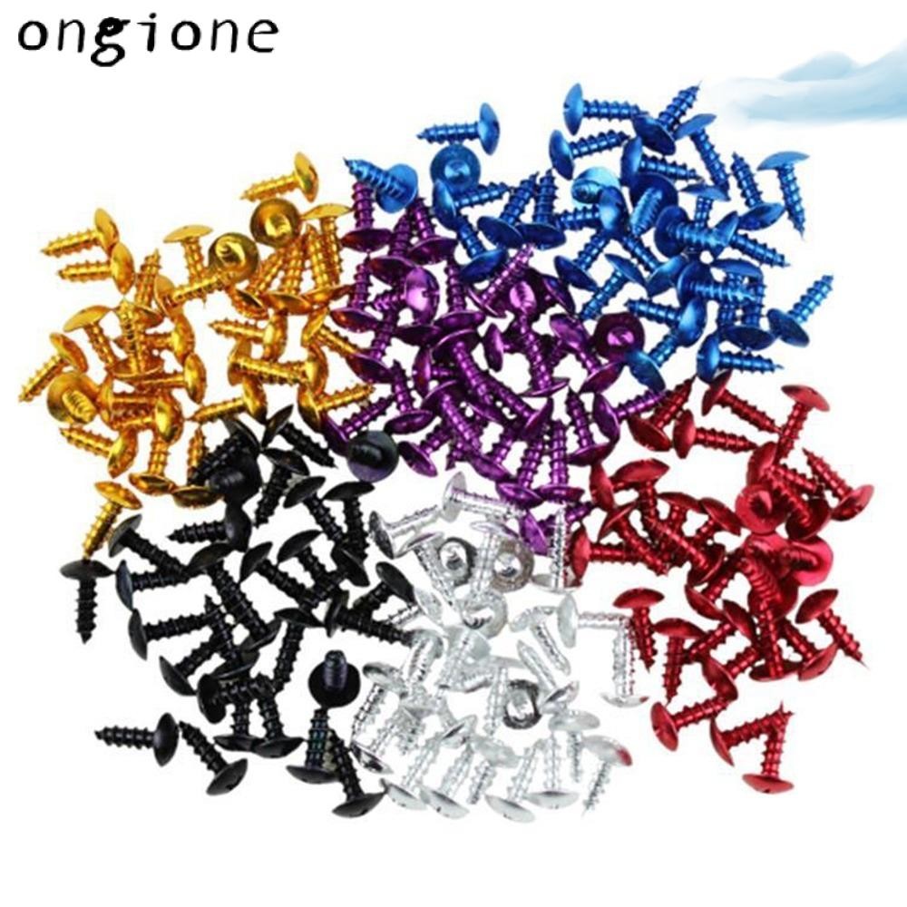 ONGIONE 30 ชิ้นตกแต่ง Bolt ชุด, Universal อลูมิเนียม Self-Tipping สกรู, Body Repair สีสัน M5x14.4 สกรูรถจักรยานยนต์สําหรับรถมอเตอร์ไซด์/จักรยาน