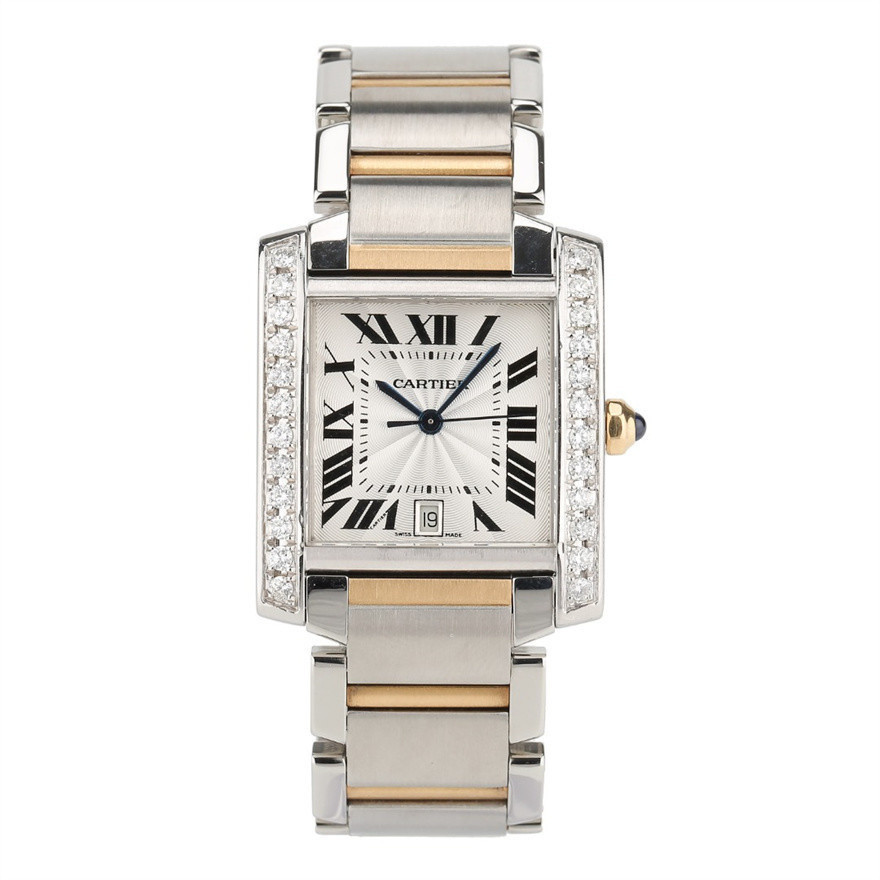 TANK Ladies W51005Q4 Diamond Series นาฬิกา Cartier อัตโนมัติ Cartier Mechanical TANK