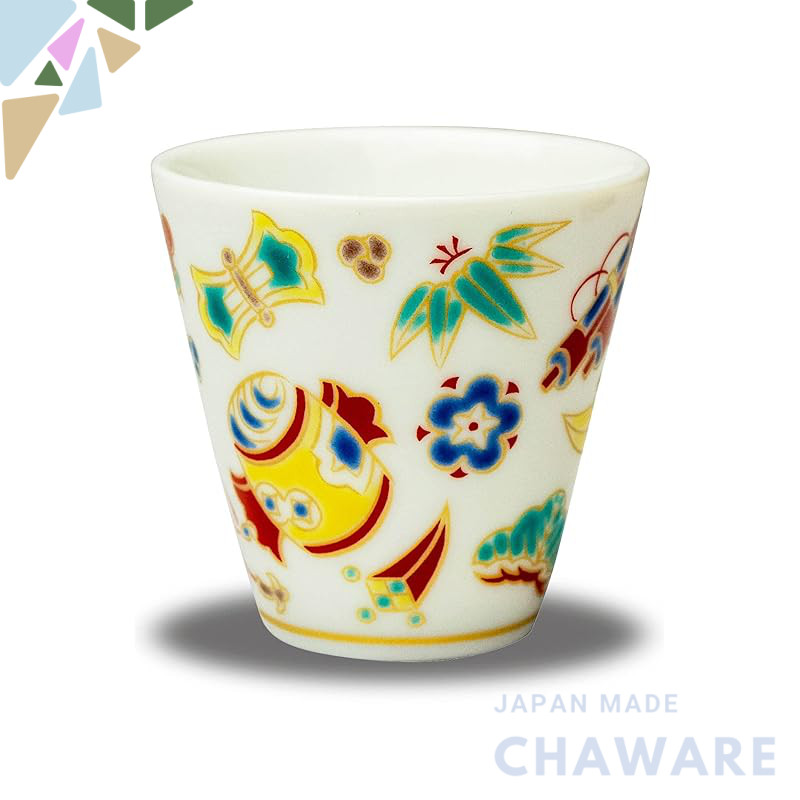 Waza no Kura Lucky Sake Cup - Kutani Ware, Traditional Japanese Sake Server, Tokkuri Style, Handmade